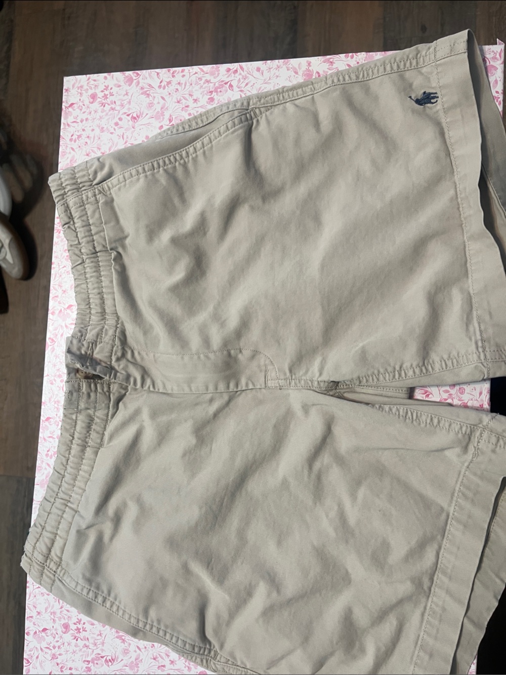 Polo by Ralph Lauren Men's Tan Elastic-Waist Flat Front Shorts